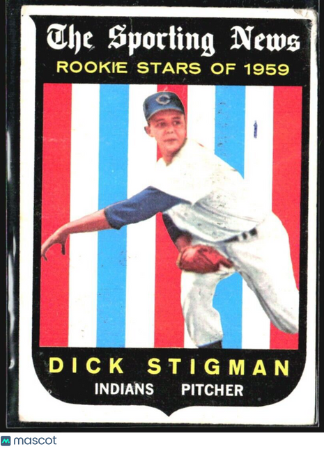 1959 Topps - Sporting News Rookie Stars #142 Dick Stigman (RC)