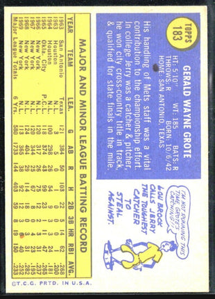 1970 Topps - #183 Jerry Grote
