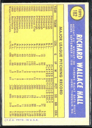 1970 Topps - #182 Dick Hall
