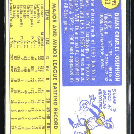 1970 Topps - #263 Duane Josephson