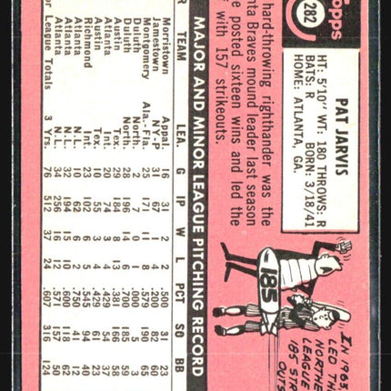 1969 Topps - #282 Pat Jarvis
