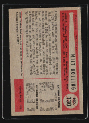 1954 Bowman - #130 Milt Bolling
