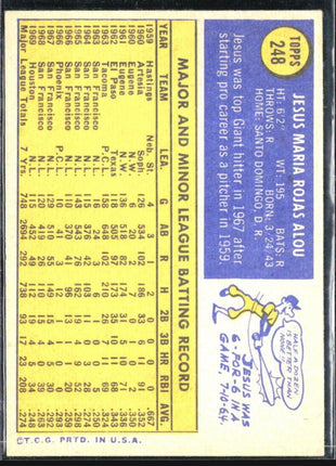 1970 Topps - #248 Jesus Alou