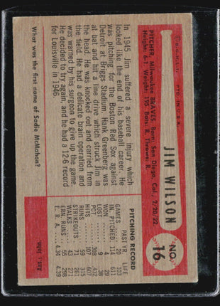 1954 Bowman - #16 Jim Wilson