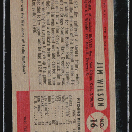 1954 Bowman - #16 Jim Wilson