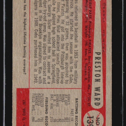 1954 Bowman - #139 Preston Ward