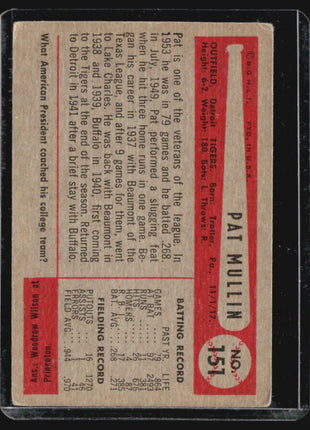 1954 Bowman - #151 Pat Mullin
