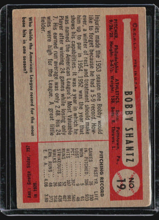 1954 Bowman - #19 Bobby Shantz