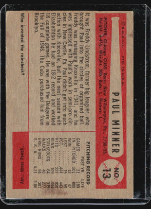 1954 Bowman - #13 Paul Minner