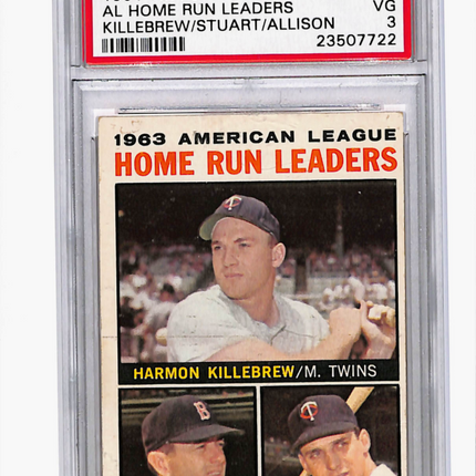 1964 Topps Al Home Run Leaders #10 Killebrew Stuart Allison PSA 3