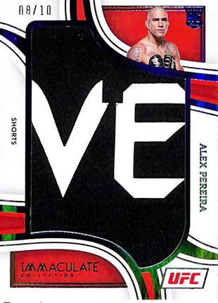 2023 Panini Immaculate Collection Alex Pereira #JM-APR 08/10 Logo Patch Rc