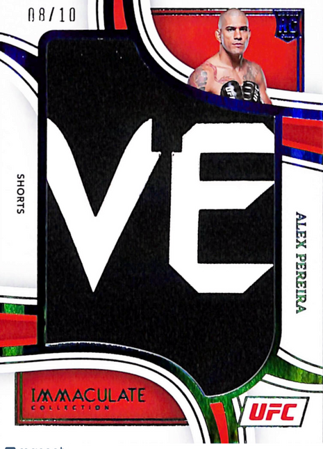 2023 Panini Immaculate Collection Alex Pereira #JM-APR 08/10 Logo Patch Rc