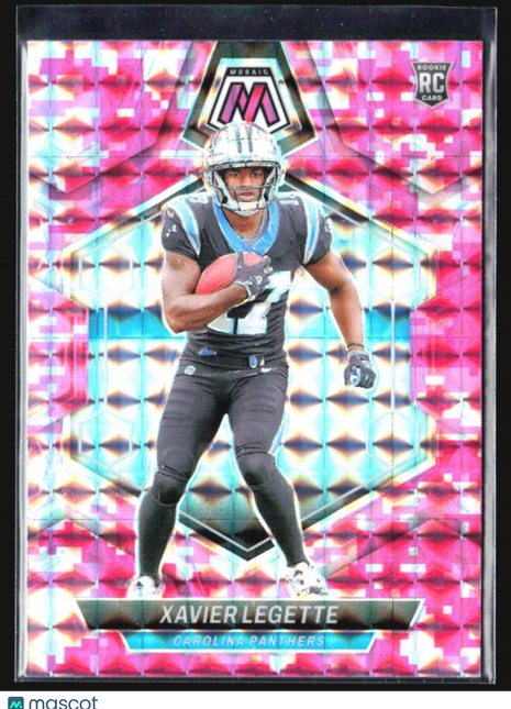 2024 Panini Mosaic - Rookies #332 Xavier Legette (RC) Pink Camo