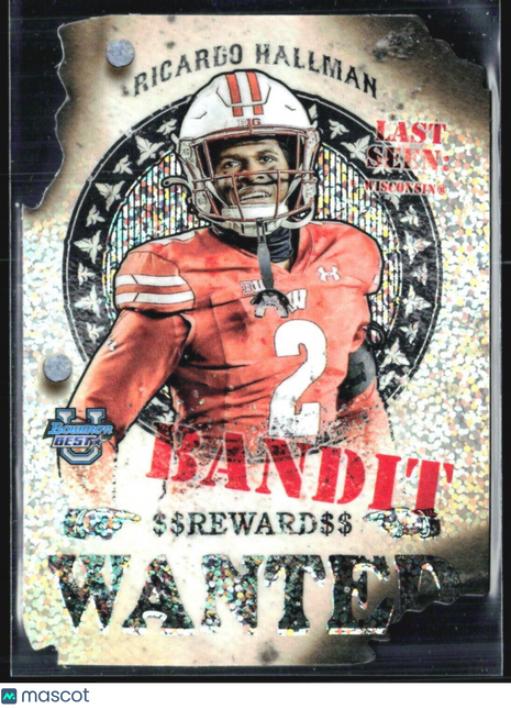 2024 Bowman University Best Wanted Bandit Ricardo Hallman #GB-7
