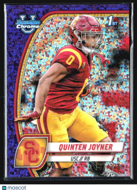 2024 Bowman University Chrome Quinten Joyner 1st Purple Speckle /375 #146