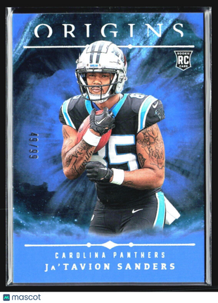 2024 Panini Origins - Rookies #140 Ja'Tavion Sanders (RC) Blue /99