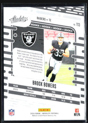 2024 Panini Absolute - Rookies #113 Brock Bowers (RC)