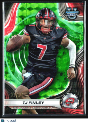 2024 Bowman University Best TJ Finley Green /35 #63
