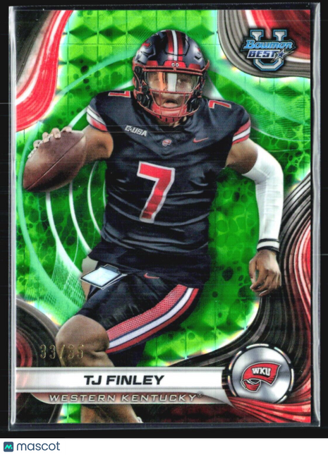 2024 Bowman University Best TJ Finley Green /35 #63
