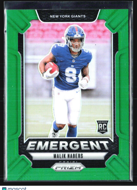 2024 Panini Prizm - Emergent #6 Malik Nabers (RC) Green
