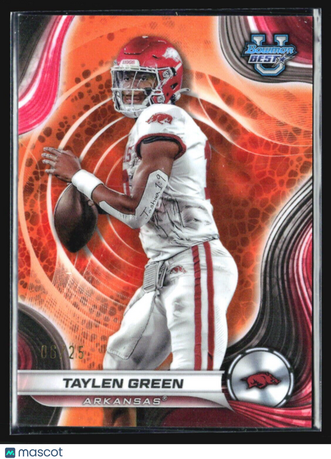 2024 Bowman University Best Taylen Green orange Refractor /25 #83