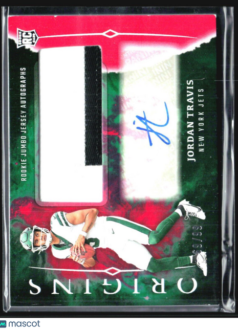 2024 Panini Origins Rookie Jumbo Patch Auto #RJA-JTR Jordan Travis /99 Red