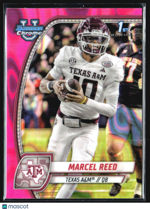 2024 Bowman University Chrome Marcel Reed #173 Pink Lava