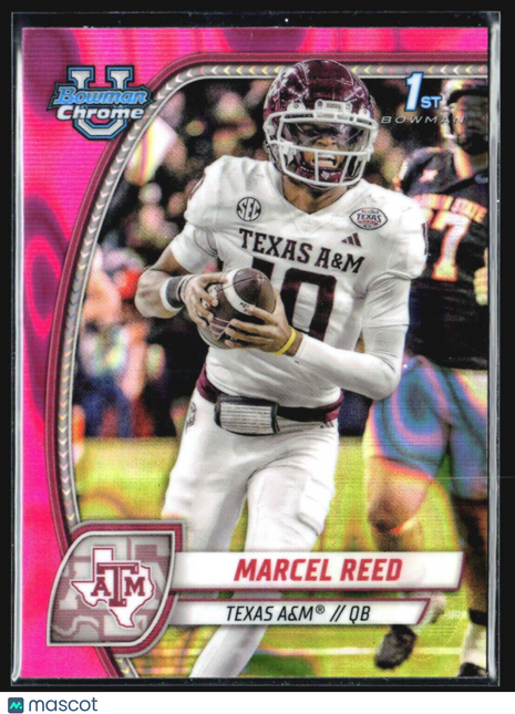 2024 Bowman University Chrome Marcel Reed #173 Pink Lava