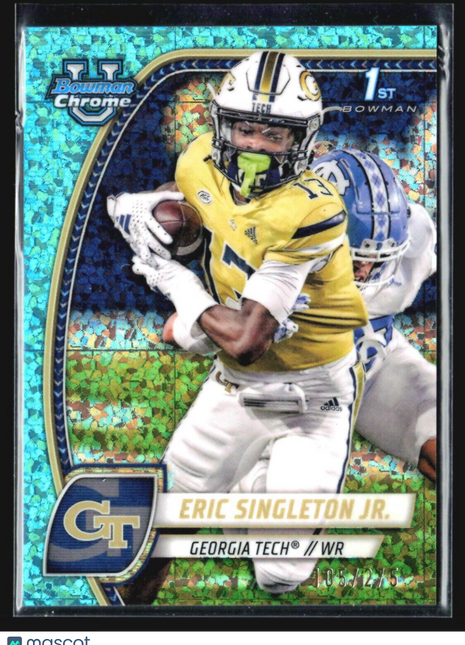 2024 Bowman University Chrome Eric Singleton Aqua Speckle /275 #71