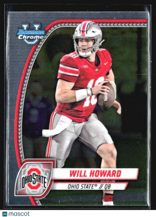2024 Bowman University Chrome #182 Will Howard Rc