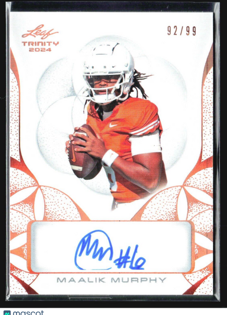 2024 Leaf Trinity Maalik Murphy  Rc Auto /99 #BA-MM1