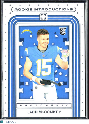 2024 Panini Photogenic Rookie Introductions Ladd McConkey (RC) #3