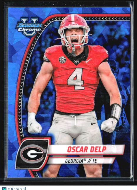 2024 Bowman University Chrome - #192 Oscar Delp (RC) Sapphire