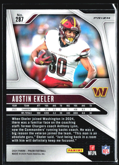 2024 Panini Prizm - #287 Austin Ekeler Silver
