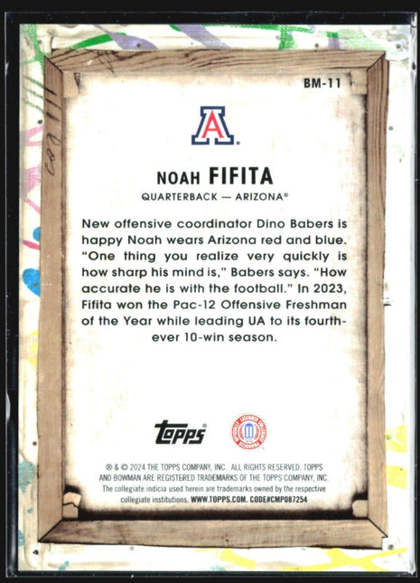 2024 Bowman University Best Masterpieces Noah Fifita #BM-11