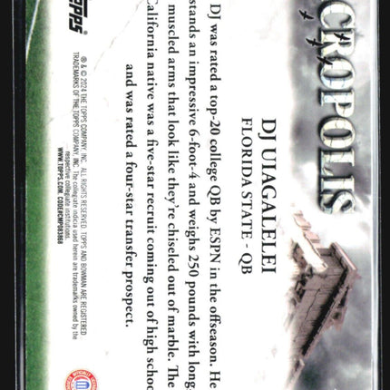 2024 Bowman Chrome University DJ Uiagalelei Acropolis Purple /150