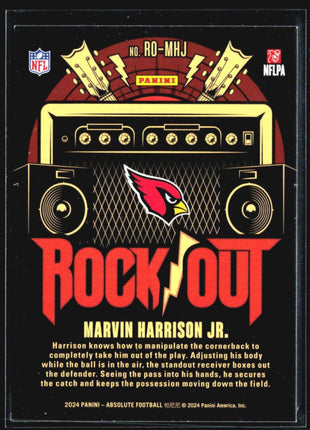 2024 Panini Absolute - Rock Out #RO-MHJ Marvin Harrison Jr. (RC)