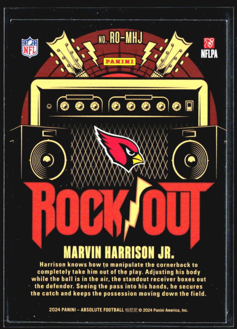 2024 Panini Absolute - Rock Out #RO-MHJ Marvin Harrison Jr. (RC)