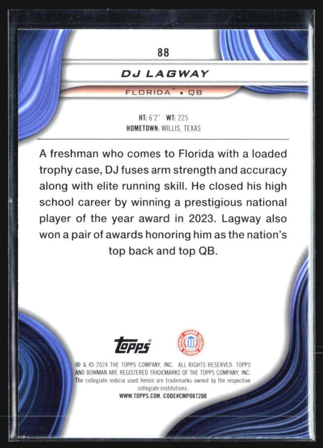 2024 Bowman University Best DJ Lagway #88