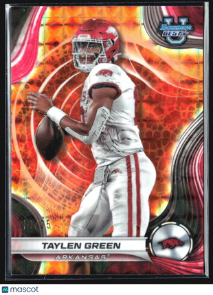 2024 Bowman University Best Taylen Green Orange /25 #83