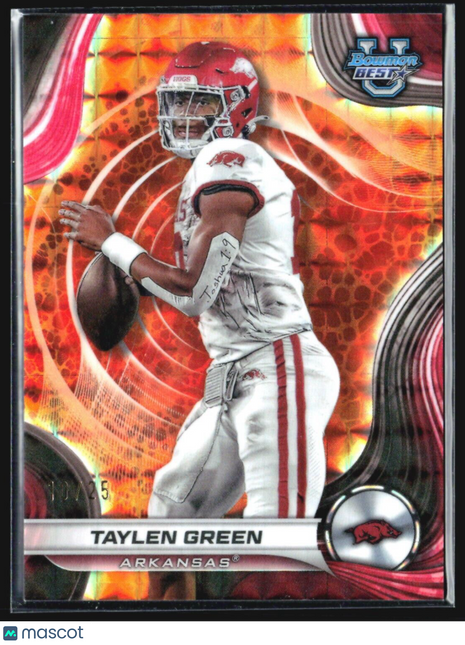 2024 Bowman University Best Taylen Green Orange /25 #83
