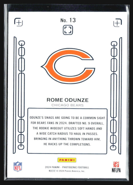 2024 Panini Photogenic Rome Odunze Rookie Pix Rc #13