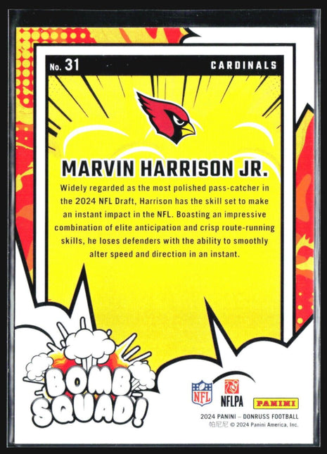 2024 Panini Donruss - Bomb Squad #31 Marvin Harrison Jr. (RC)