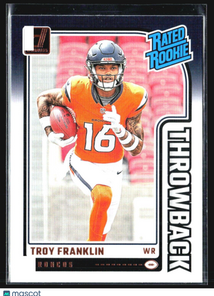 2024 Panini Donruss - Rated Rookies Throwbacks #20 Troy Franklin (RC)