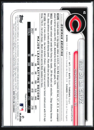 2024 Bowman Chrome Elly De La Cruz Rc #42