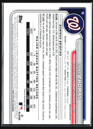 2024 Bowman Chrome Mojo Lane Thomas #75