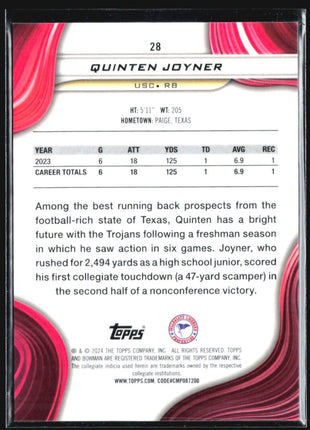 2024 Bowman University Best Quinten Joyner Green /35 #28