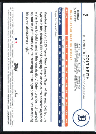 2024 Topps Chrome - #2 Colt Keith (RC)