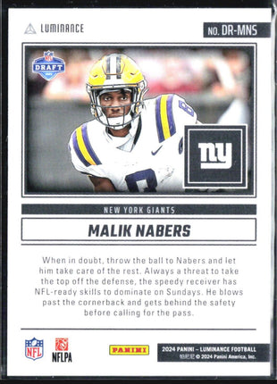 2024 Panini Luminance - Dynamic Rookies #DR-MNS Malik Nabers (RC)