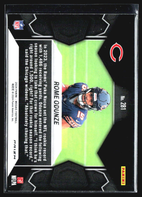 2024 Panini Mosaic - NFL Debut #281 Rome Odunze (RC) Red Prizm